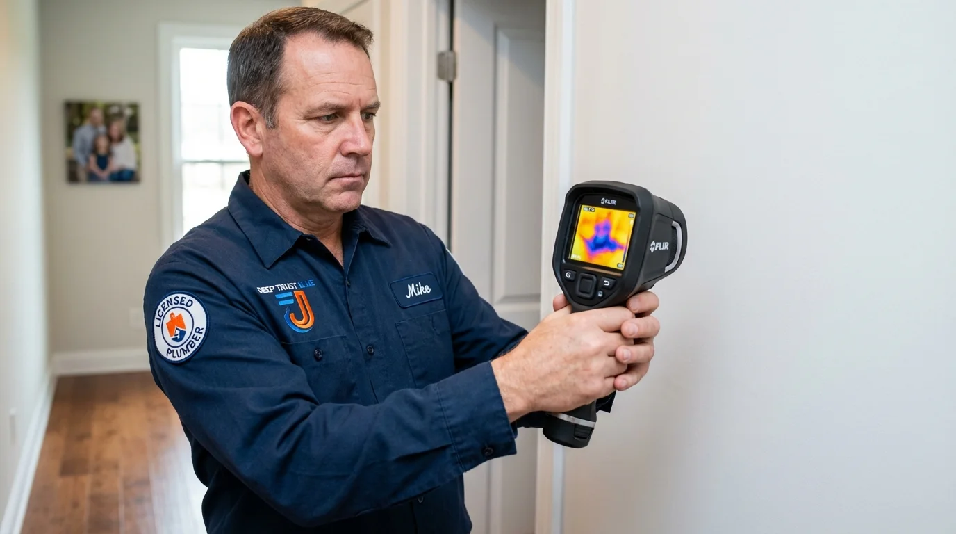 Thermal imaging leak detection by Johns Plumbing LLC in Mineral Wells